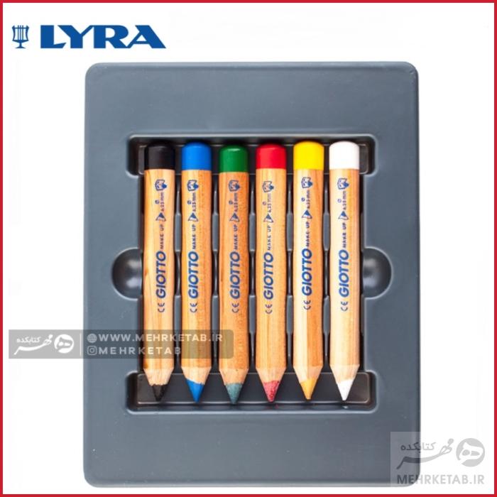 مداد گریم 6 رنگ جیوتو رنگ های اصلی Giotto Cosmetic Pencils Set of Classic - تصویر 3