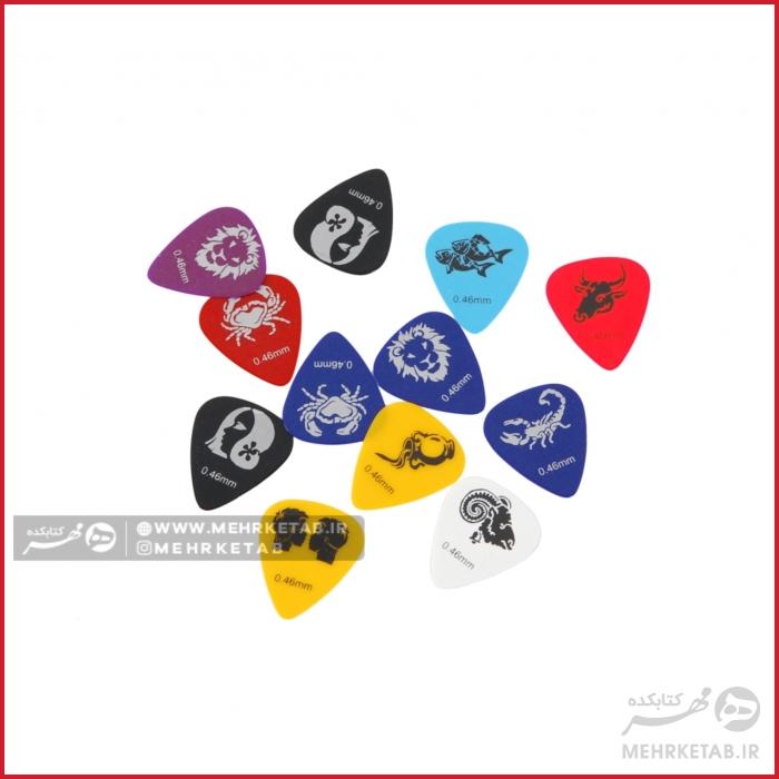 پیک گیتار پکیج دوازده عددی با ضخامت های مختلف مدل نماد ماه ها - تصویر 2