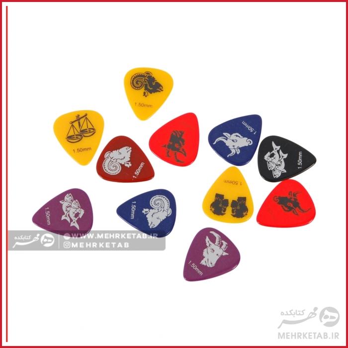 پیک گیتار پکیج دوازده عددی با ضخامت های مختلف مدل نماد ماه ها - تصویر 3