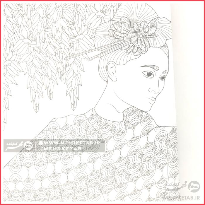 کتاب رنگ آمیزی بزرگسالان خلاقیت 18- طرح های ژاپنی - تصویر 3