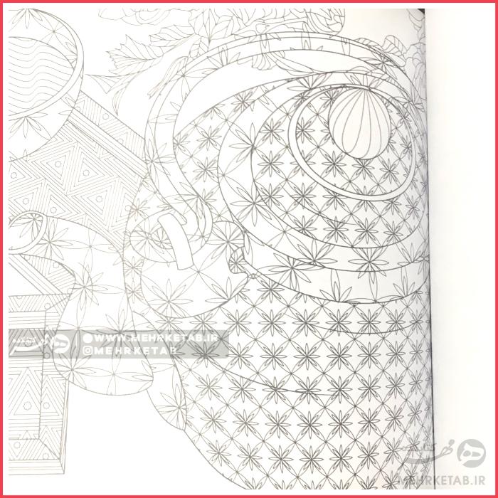 کتاب رنگ آمیزی بزرگسالان خلاقیت 18- طرح های ژاپنی - تصویر 2