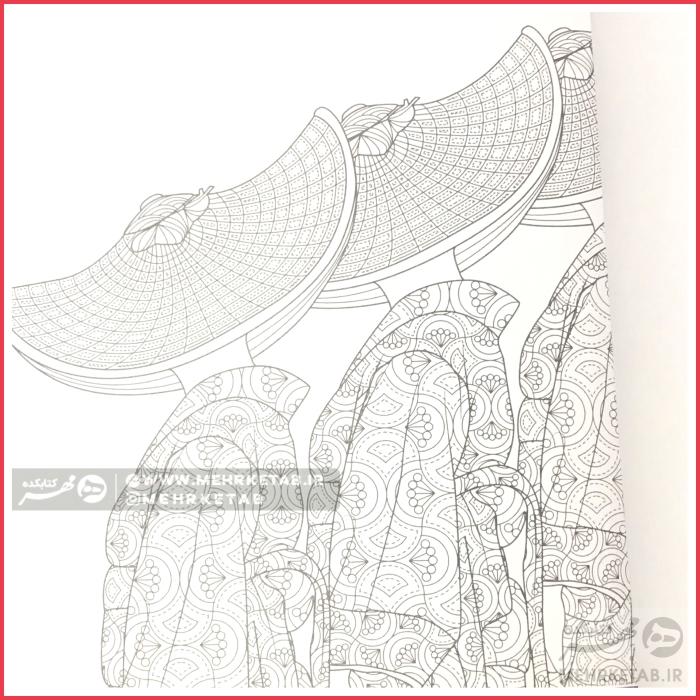 کتاب رنگ آمیزی بزرگسالان خلاقیت 18- طرح های ژاپنی - تصویر 4