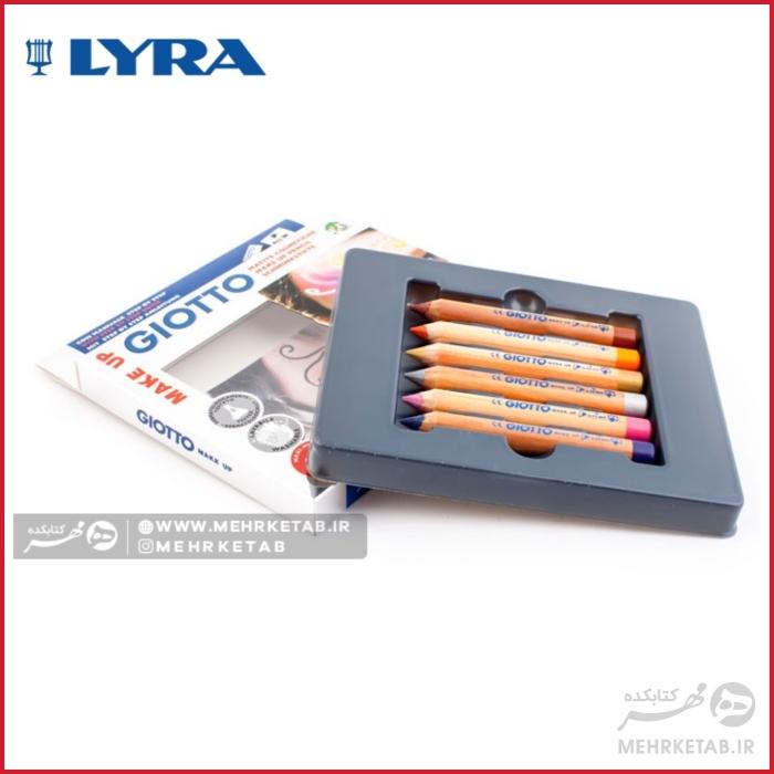 مداد گریم 6 رنگ جیوتو رنگ های متالیک Giotto Cosmetic Pencils Set of metal - تصویر 2