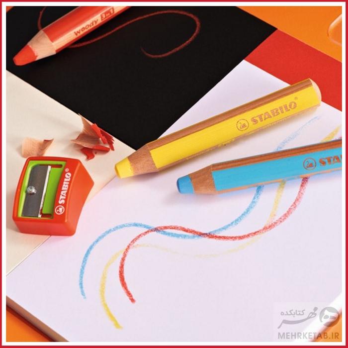 مداد ۳ کاره وودی استابیلو تک رنگ Woody 3 in 1 Stabilo - تصویر 11