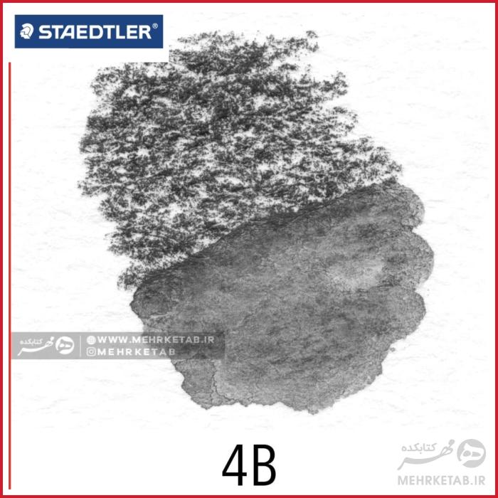مداد طراحی استدلر 4B  سری مارس لوموگراف با قابلیت آبرنگی  Staedtler Mars 4B  Lumograph - تصویر 3