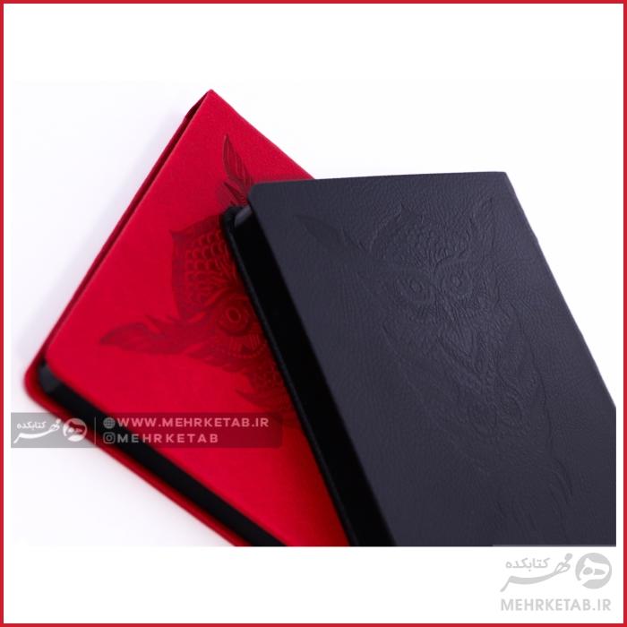 دفتر یادداشت جلد سخت با کاغذ مشکی طرح جغد - تصویر 2