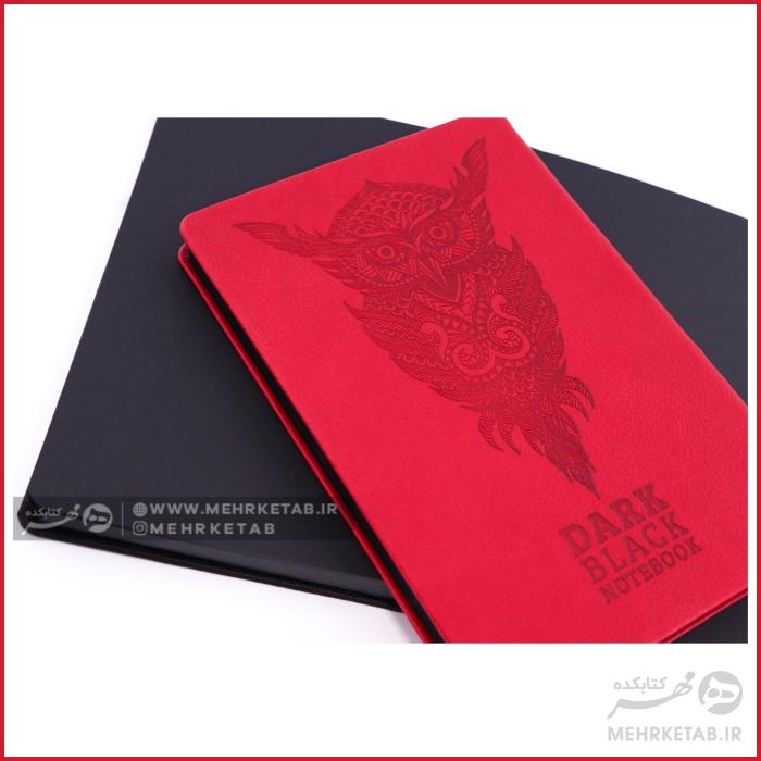 دفتر یادداشت جلد سخت با کاغذ مشکی طرح جغد - تصویر 4