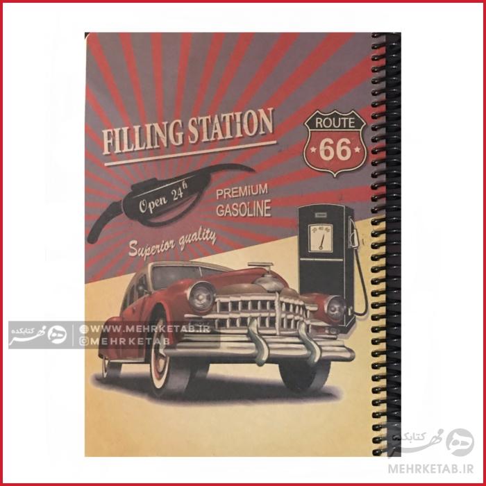 دفتر 100 برگ جلد سخت کرافت کاغذ کرم - تصویر 7