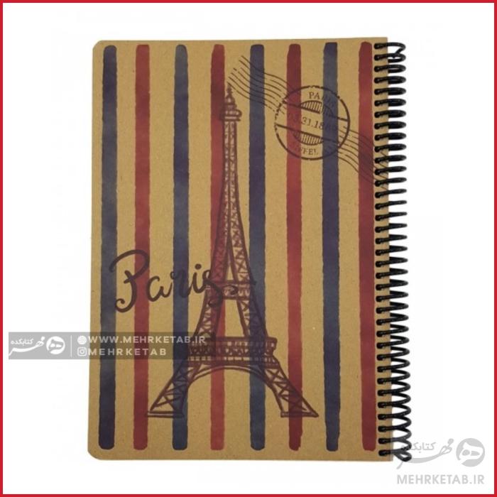 دفتر 100 برگ جلد سخت کرافت کاغذ کرم - تصویر 6