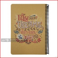 دفتر 100 برگ جلد سخت کرافت کاغذ کرم