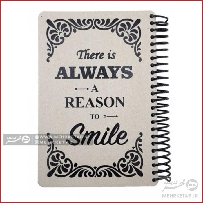 دفتر 90 برگ جلد سخت طرح RAW AND GRAY - تصویر 2