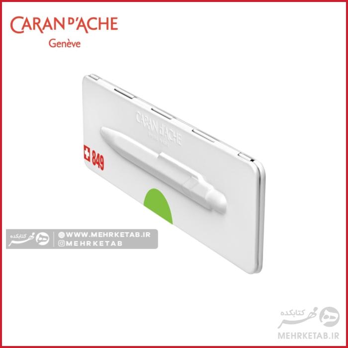خودکار کرن داش سری 849 رنگ سبز نئون Caran D'ache neon green Ballpoint Pen, with Holder - تصویر 2