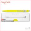 خودکار کرن داش سری 849 رنگ زرد نئون Caran D'ache Fluorescent Yellow Ballpoint Pen, with Holder