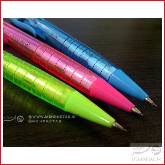 مداد نوکی 0.7 میلی متری رنگهای نئون فابر کاستل مدل Tri Click Neon mechanical pencil - تصویر 3