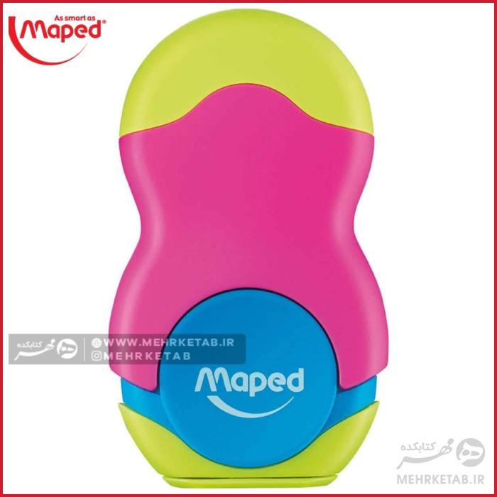 تراش پاکن مخزن دار مپد مدل duo Maped Globe Duo eraser and sharpener - تصویر 2