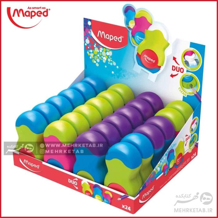 تراش پاکن مخزن دار مپد مدل duo Maped Globe Duo eraser and sharpener - تصویر 4