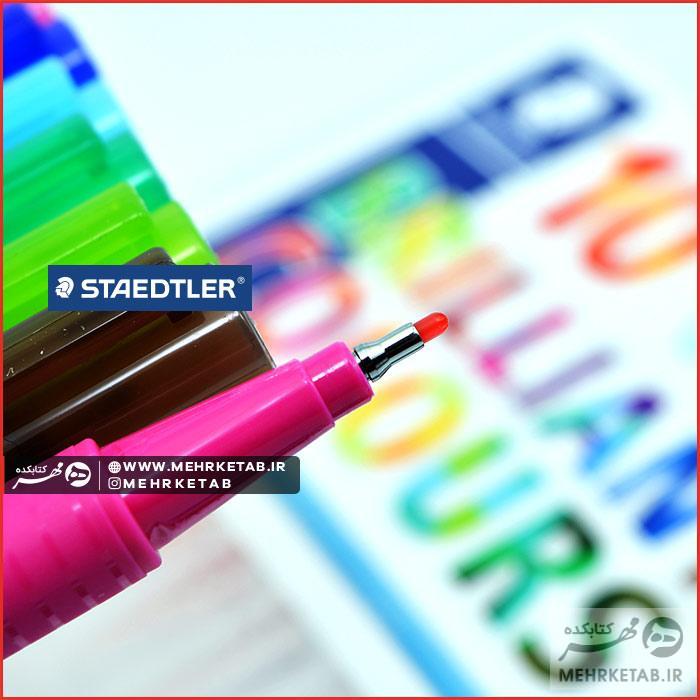 روان نویس نوک نمدی ۲۰ رنگ استدلر ضخامت 0.3 و 0.8 میلی متر - تصویر 5