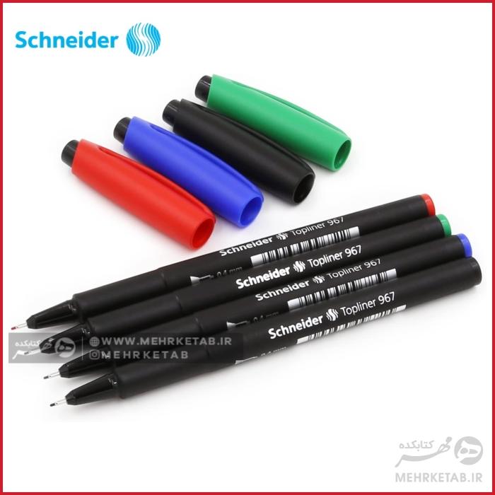 روان نویس نوک نمدی 4 رنگ اشنایدر سری Topliner 967 - تصویر 3