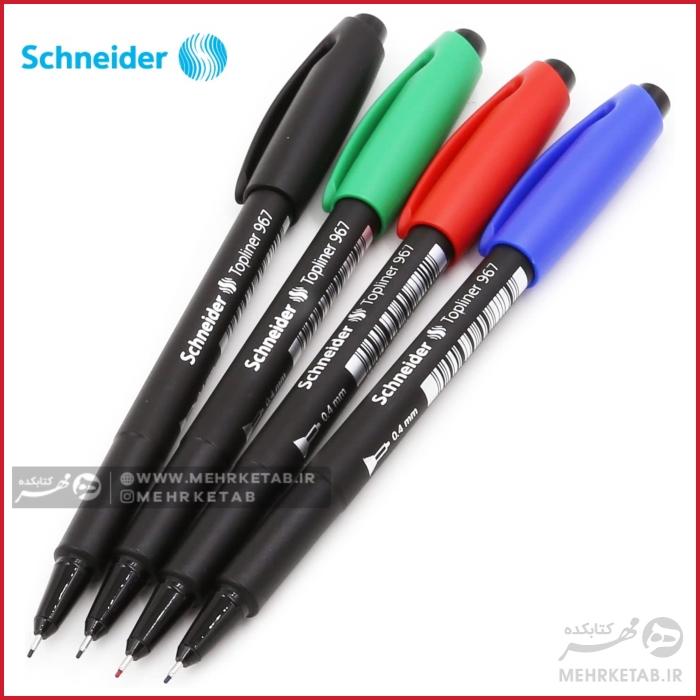 روان نویس نوک نمدی 4 رنگ اشنایدر سری Topliner 967 - تصویر 2
