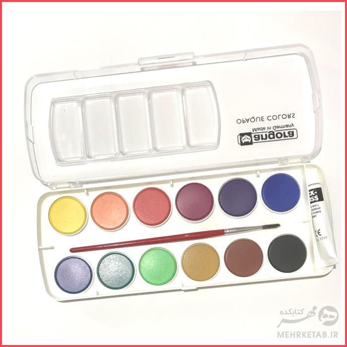 آبرنگ 12 رنگ آنگورا سری اپاک Angora opaque watercolour set of 12 - تصویر 5