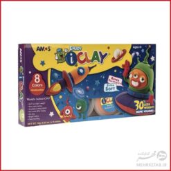 خمیر بازی و مجسمه سازی  8 رنگ آموس مدل IClay-ic8p