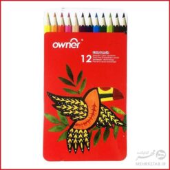 مداد رنگی 12رنگ جعبه فلزی  اونر