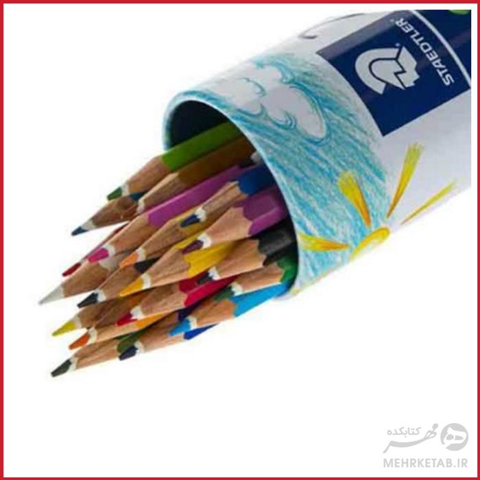 مداد رنگی جعبه فلزی استوانه ای استدلر-سری نوریس ۲۴ رنگ - تصویر 2