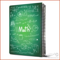 دفتر وزیری جلد سخت طرح  فرمول های ریاضی مدل 2021 - سبز-سفید