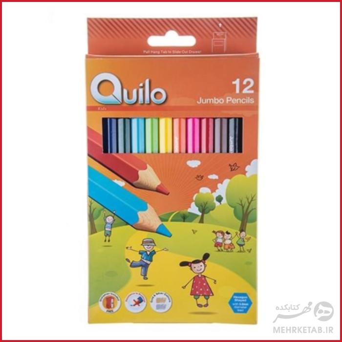 مداد رنگی 12 رنگ جامبوی کوییلو