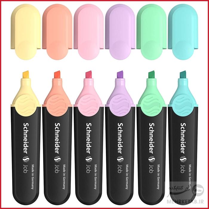هایلایتر جاب اشنایدر سری رنگهای پاستلی Schneider Pastel Job Highlighter Marker - تصویر 2