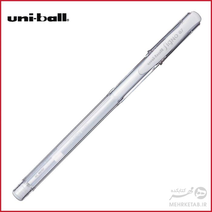 روان نویس ژله ای یونی بال سفید مدل سیگنو uniball signo um-100 fine pen