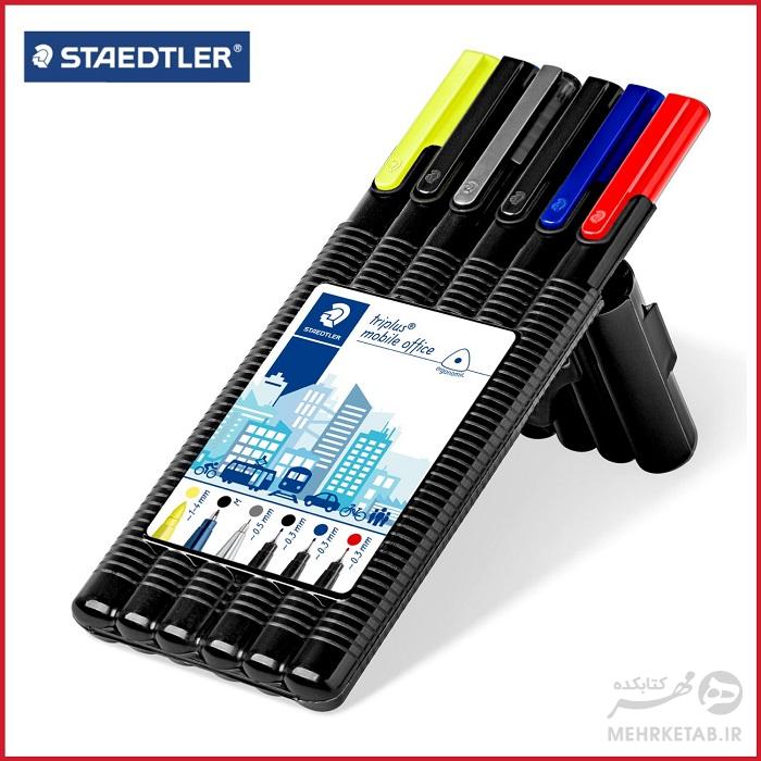 ست اداری شش تِکه بلک باکس استدلر STAEDTLER triplus Black Box Multiset, 6 pcs