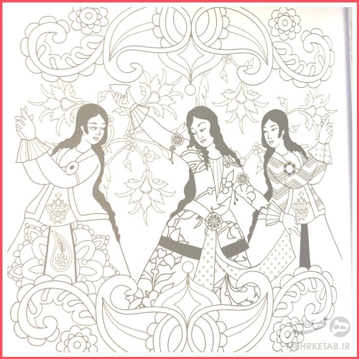 کتاب رنگ آمیزی بزرگسالان شب های پارسی - تصویر 7