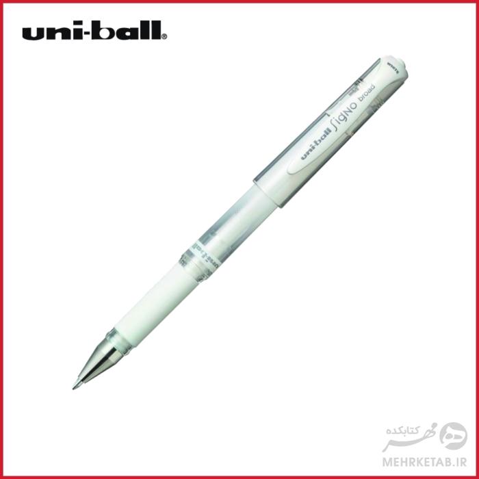 روان نویس ژله ای یونی بال سفید مدل سیگنو 153 uniball signo gold um-153 fine pen - تصویر 2