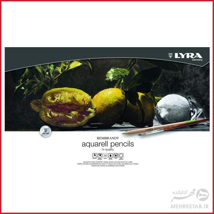 مداد رنگی حرفه ای آبرنگی لیرا36 رنگ lyra REMBRANDT aquarell Pencils pack of 36 - تصویر 3