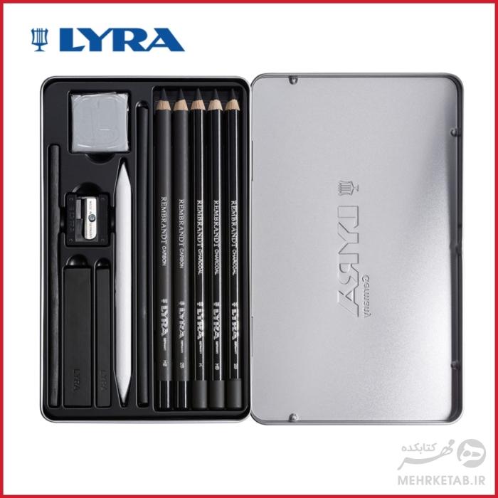 ست طراحی 12 تکه رامبراند لیرا LYRA REMBRANDT Charcoal set of 12