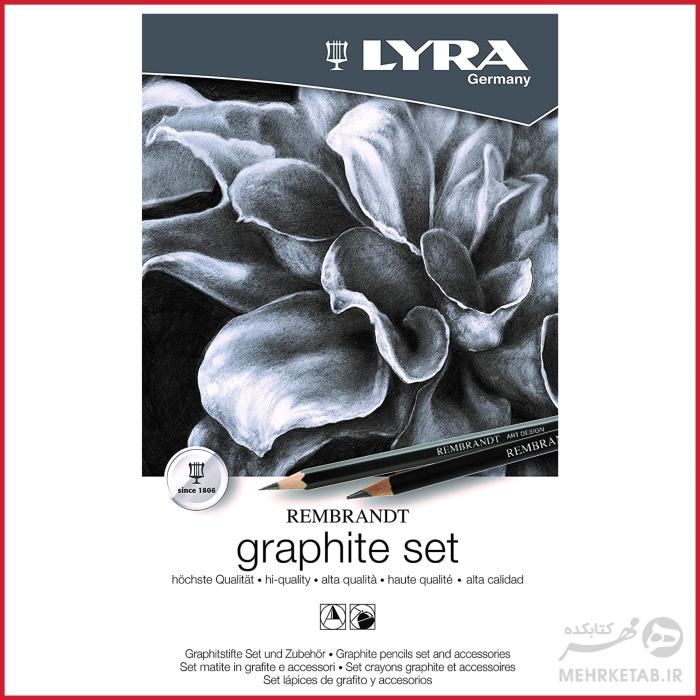 ست طراحی سیاه قلم 12  تکه رامبراند لیرا LYRA REMBRANDT Graphite set of 12 - تصویر 2