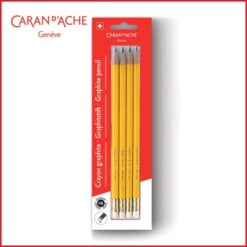 بسته چهار عددی مداد پاک کن دار کرن داش caran d'ache Set pack containing 4 HB pencils with eraser