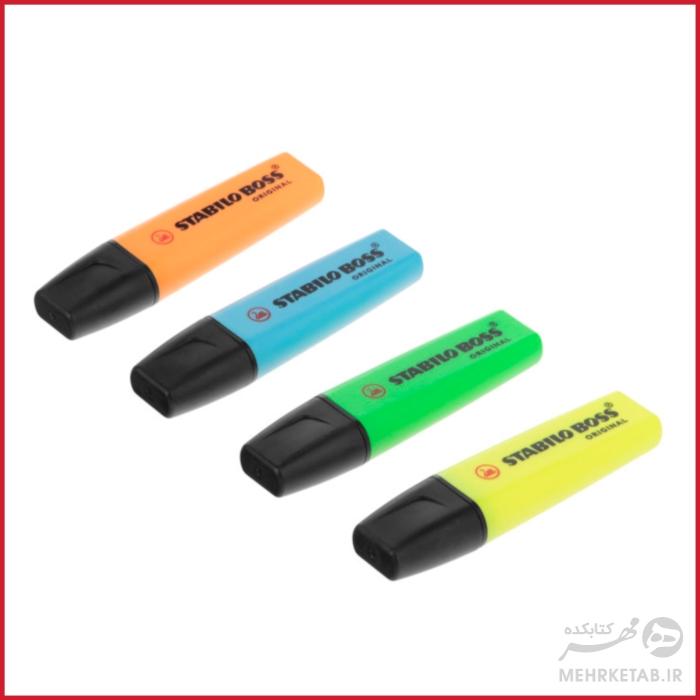 هایلایتر باس استابیلو بسته چهار عددی STABILO BOSS ORIGINAL pack of 4 - تصویر 2