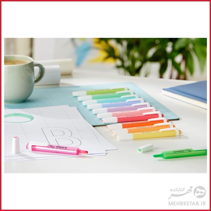 هایلایتر سویینگ کول استابیلو بسته 18 عددی  Highlighter STABILO Swing Cool Desk Set of 18  Neon & Pastel - تصویر 5