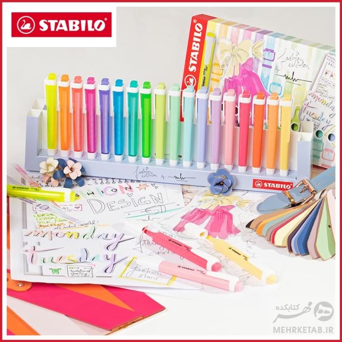 هایلایتر سویینگ کول استابیلو بسته 18 عددی  Highlighter STABILO Swing Cool Desk Set of 18  Neon & Pastel - تصویر 2