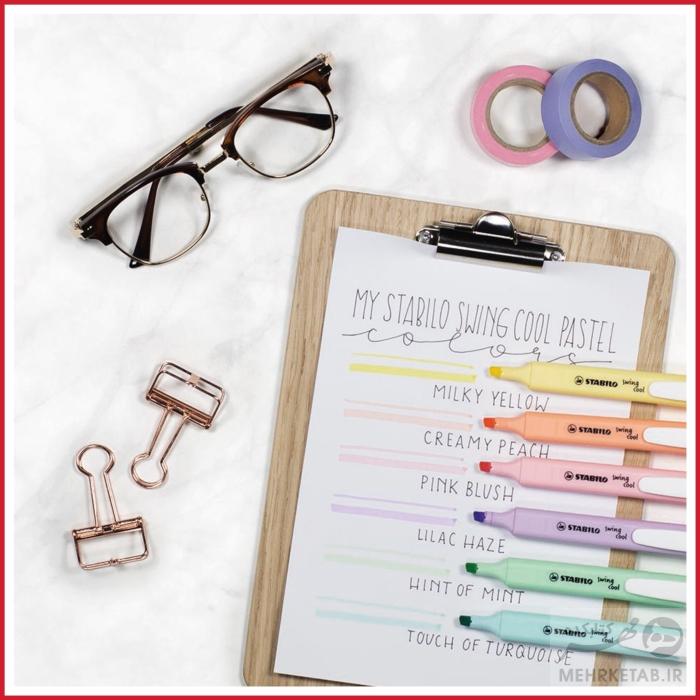 هایلایتر پاستلی سووینگ کول استابیلو  STABILO Swing Cool Pastel Pocket highlighter