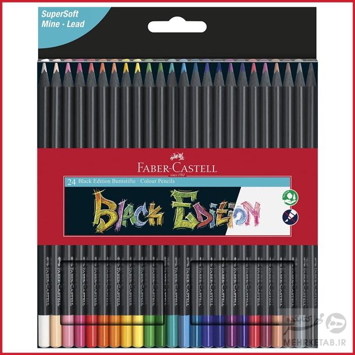مداد رنگی 24 رنگ بلک ادیشن فابر کاستل Faber-Castell Colouring Pencils Black Edition set of 24