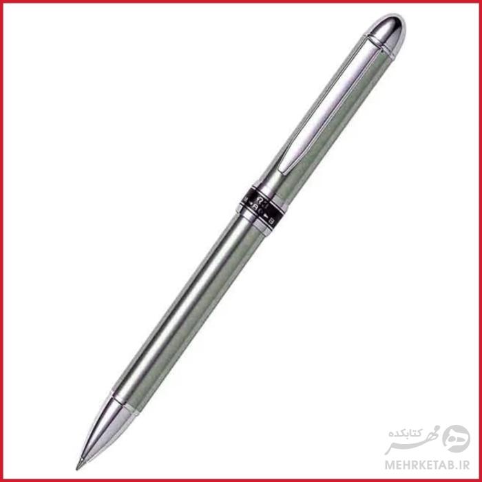 قلم سه کاره استیل مدل 2000 پلاتینیوم Platinum MWB-2000R Stainless Steel 2 Color 0.7 mm Ballpoint Multi Pen 0.5 mm Pencil - تصویر 2