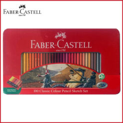 ست طراحی (مداد رنگی 100 رنگ ) فابرکاستل  faber castell 100 colored pencil sketch set