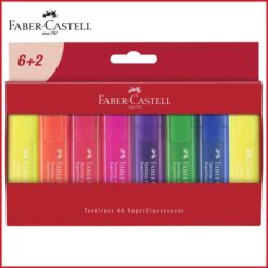 بسته هشت عددی هایلایتر فلورسنت فابر کاستل Faber-Castell super fluorescent  Highlighters Set of 8