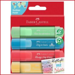 بسته چهار عددی هایلایتر پاستلی فابر کاستل Faber-Castell Pastel Highlighters Set of 4