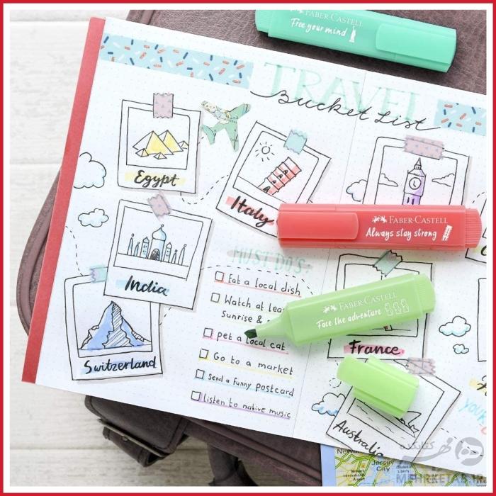 بسته چهار عددی هایلایتر پاستلی فابر کاستل Faber-Castell Pastel Highlighters Set of 4 - تصویر 2