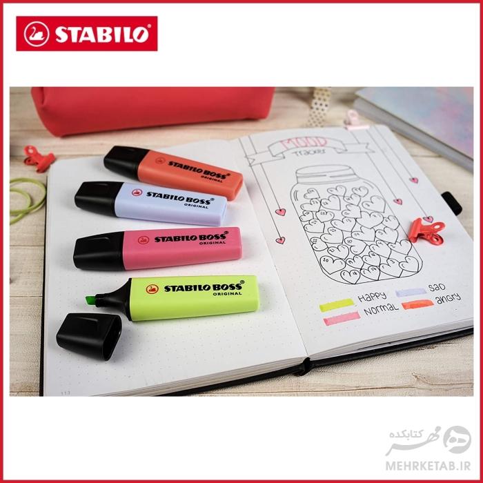 بسته چهار عددی هایلایتر پاستلی استابیلو STABILO BOSS ORIGINAL Pastel set of 4 new pack - تصویر 2