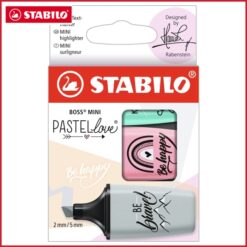 هایلایتر پاستلی باس مینی استابیلو بسته سه عددی طرح لاو STABILO love pastel mini boss highlighter set of 3